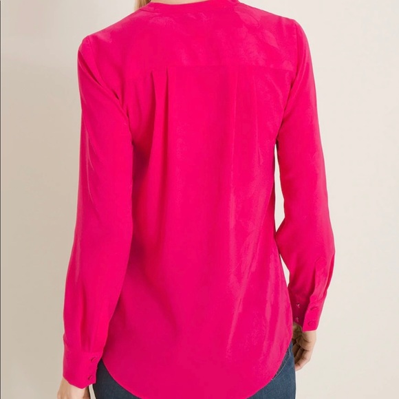 Chico’s sz 4x floral jacquard satin top - Picture 2 of 2